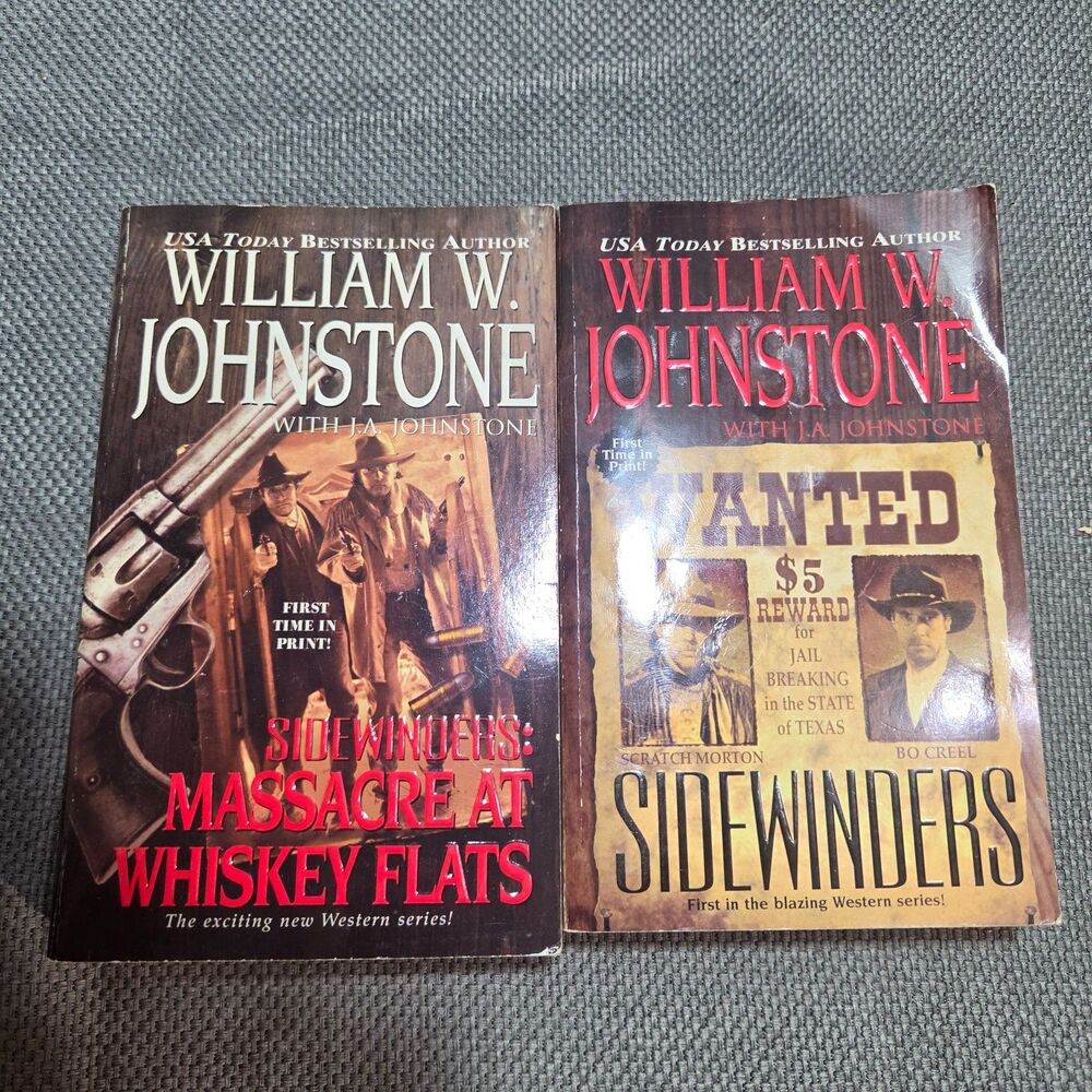 Lot of 2 William W. Johnstone Sidewinders Western PBB Books 1 & 2